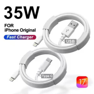 35W PD Original Fast Charging USB Cable for iPhone 14 8 7 Plus 13 12 11 Pro XS Max XR X USB C Rapid Charger Cable